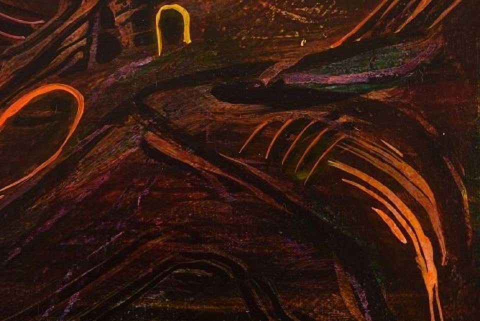 Ivy Lysdal, Acrylic On Canvas, Abstract Modernist Painting, Late 20th Century photo for sale