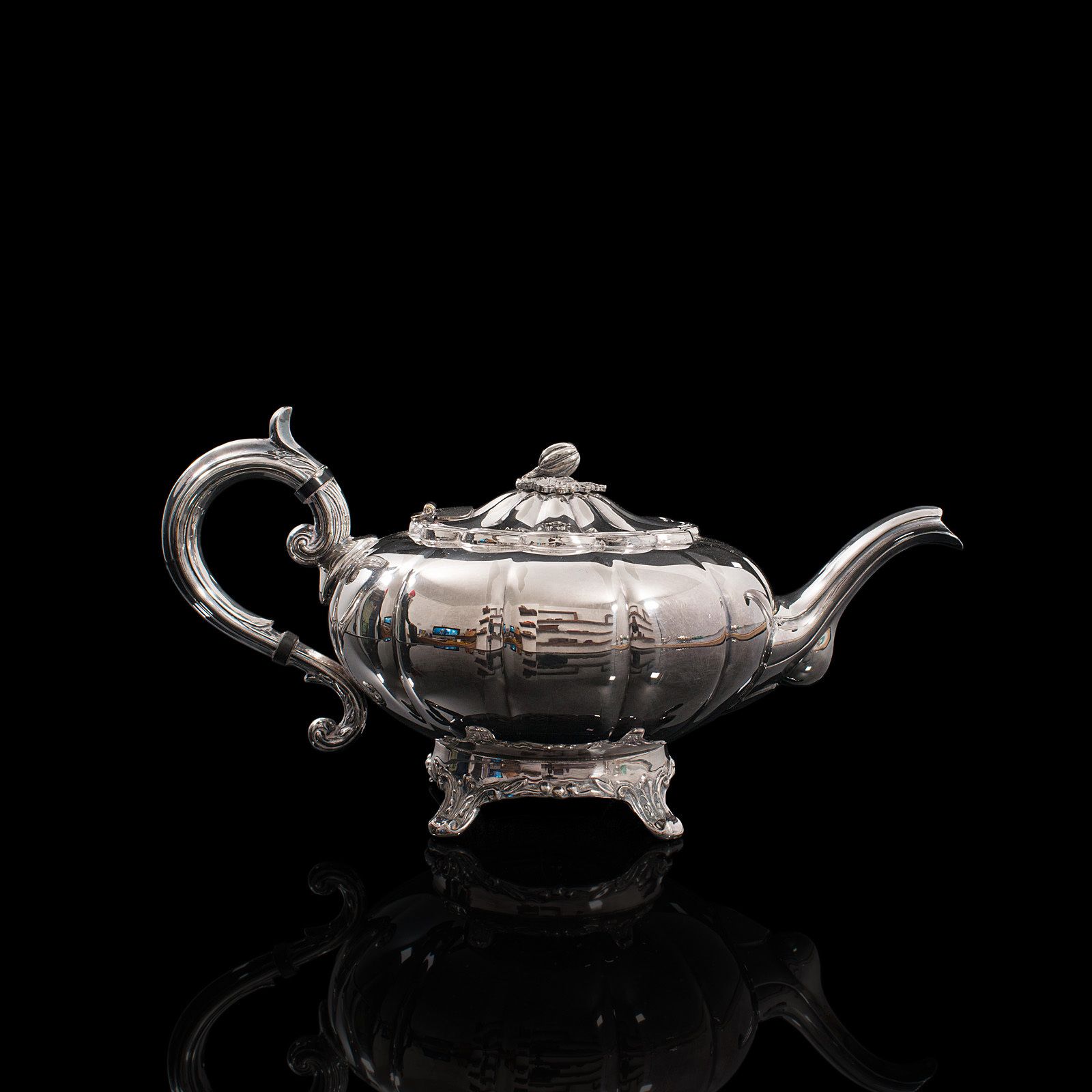 Vintage Tea Service, English, Silver Plated, Teapot, Dish, Viners Of Sheffield photo for sale