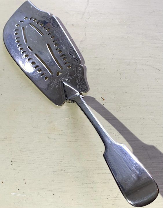 A Silver Plated Fish Slice ,Maker Israel Yudemas C1910 photo furniture