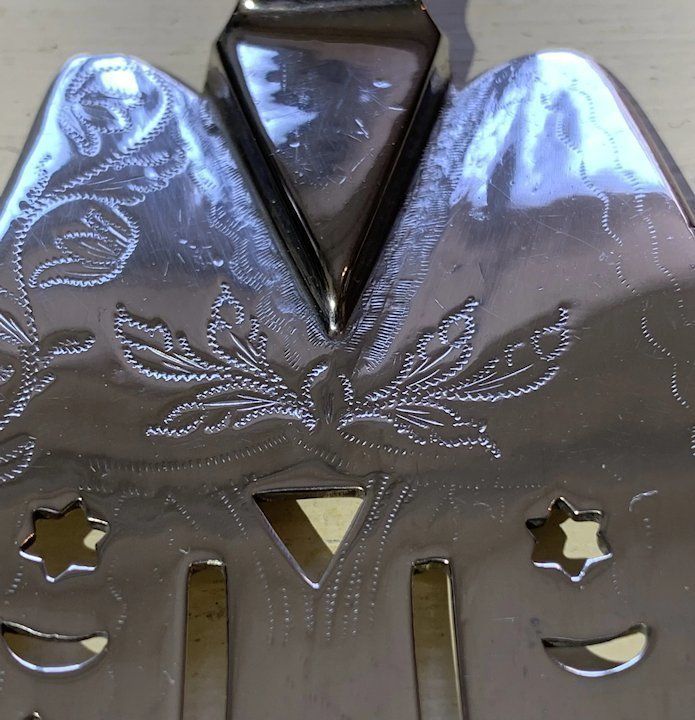 A Silver Plated Fish Slice ,Maker Israel Yudemas C1910 photo buy