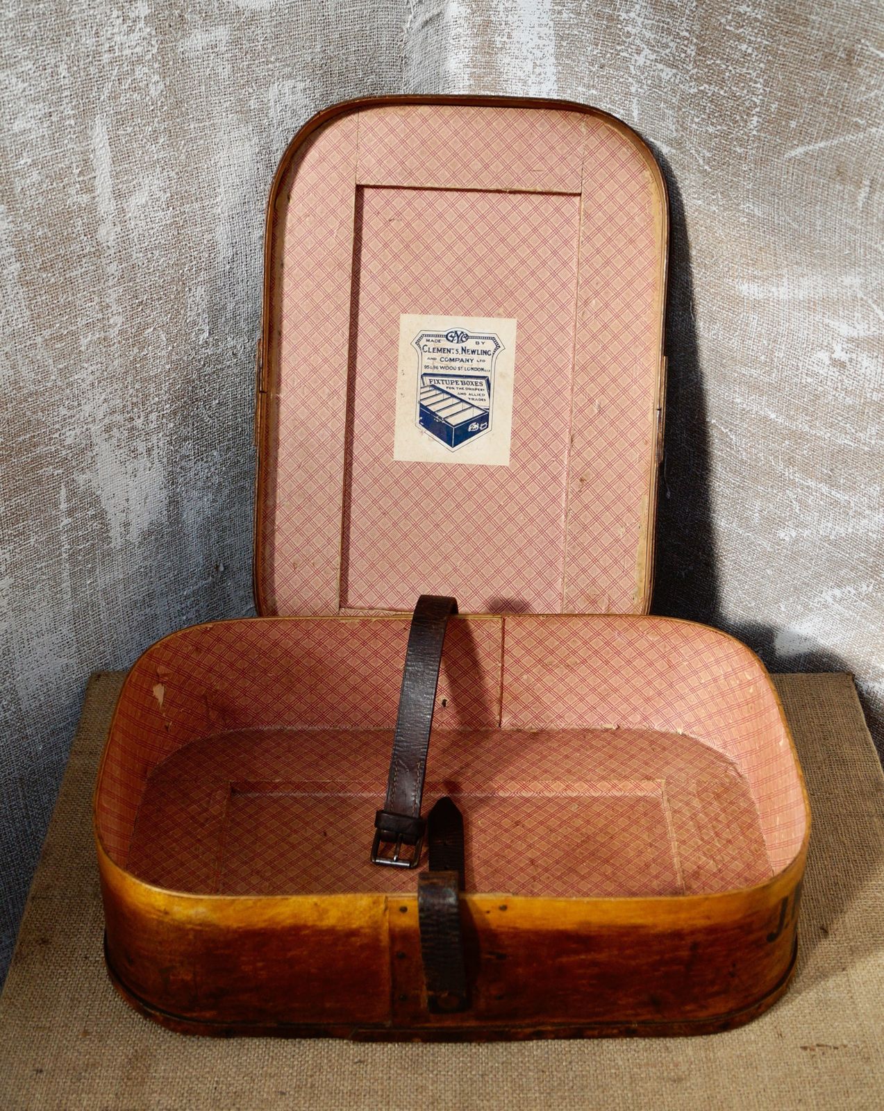photo for sale Edwardian Clements, Newling & Co Bent Wood Drapers Box