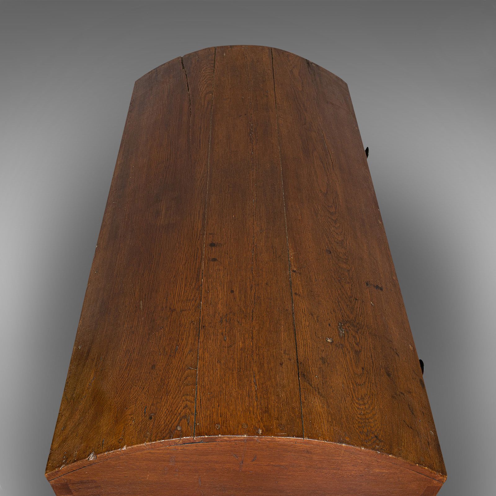 Large Antique Shipping Chest, English, Oak, Carriage Trunk, Georgian, Circa 1800 photo vintage