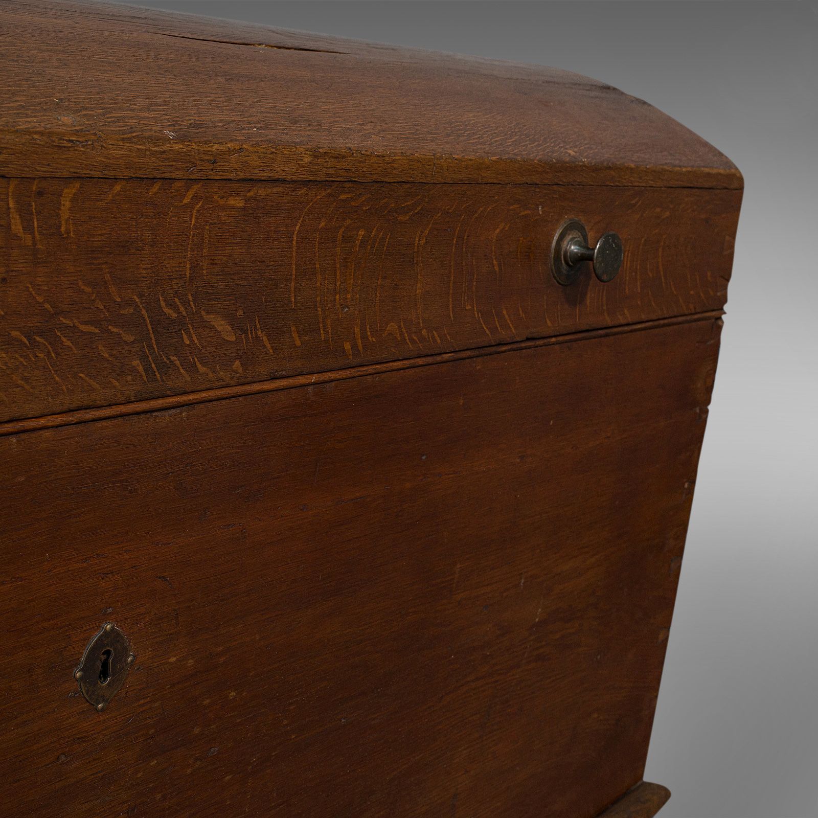 2350.0 Large Antique Shipping Chest, English, Oak, Carriage Trunk, Georgian, Circa 1800 photo