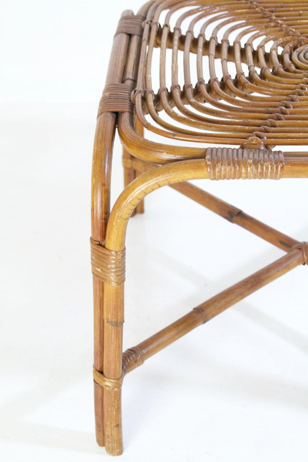 Midcentury Bamboo Table In The Style Of Franco Albini, Italy photo vinterior