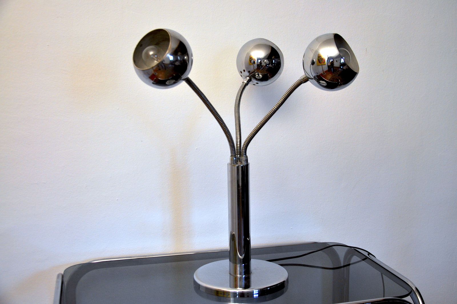 Goffredo Reggiani Chrome Lamp, Italy, 1970 photo 825.0