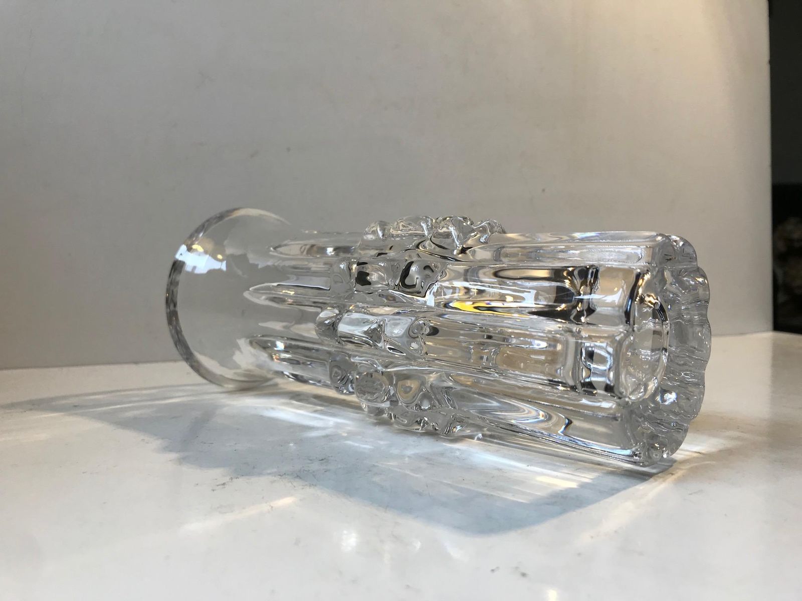 Scandinavian Crystal Vase By Bengt Edenfalk For Royal Krona, 1970s photo 354.0
