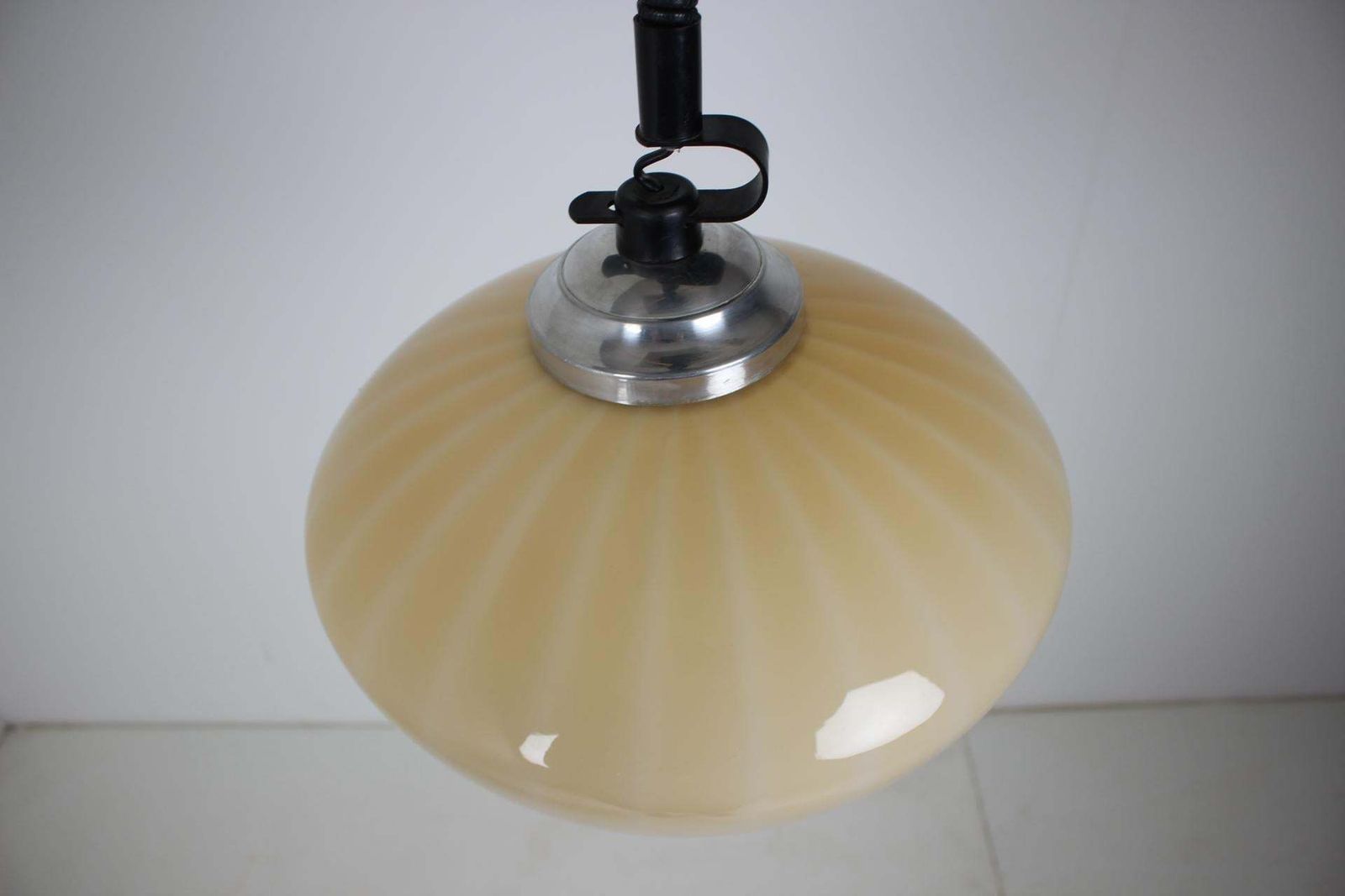 Mid Century Glass Pendant, 1970s photo for sale