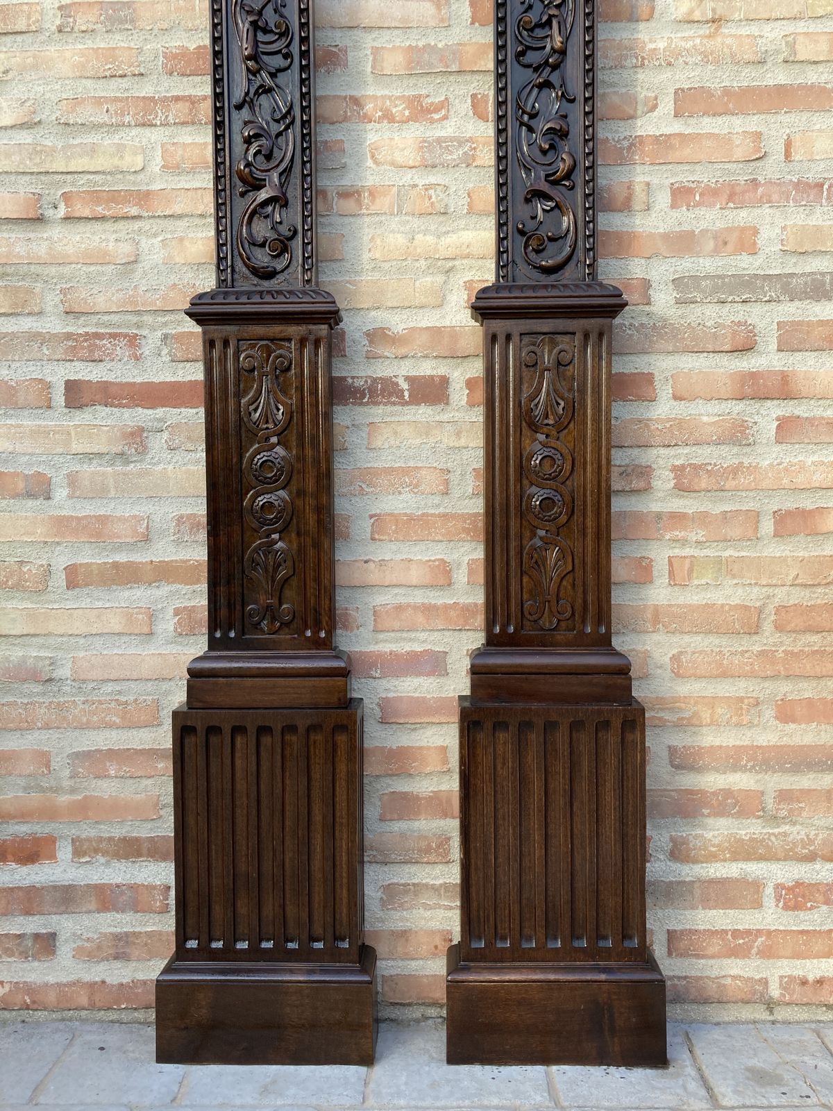 Pair Of Carved Oak Panels