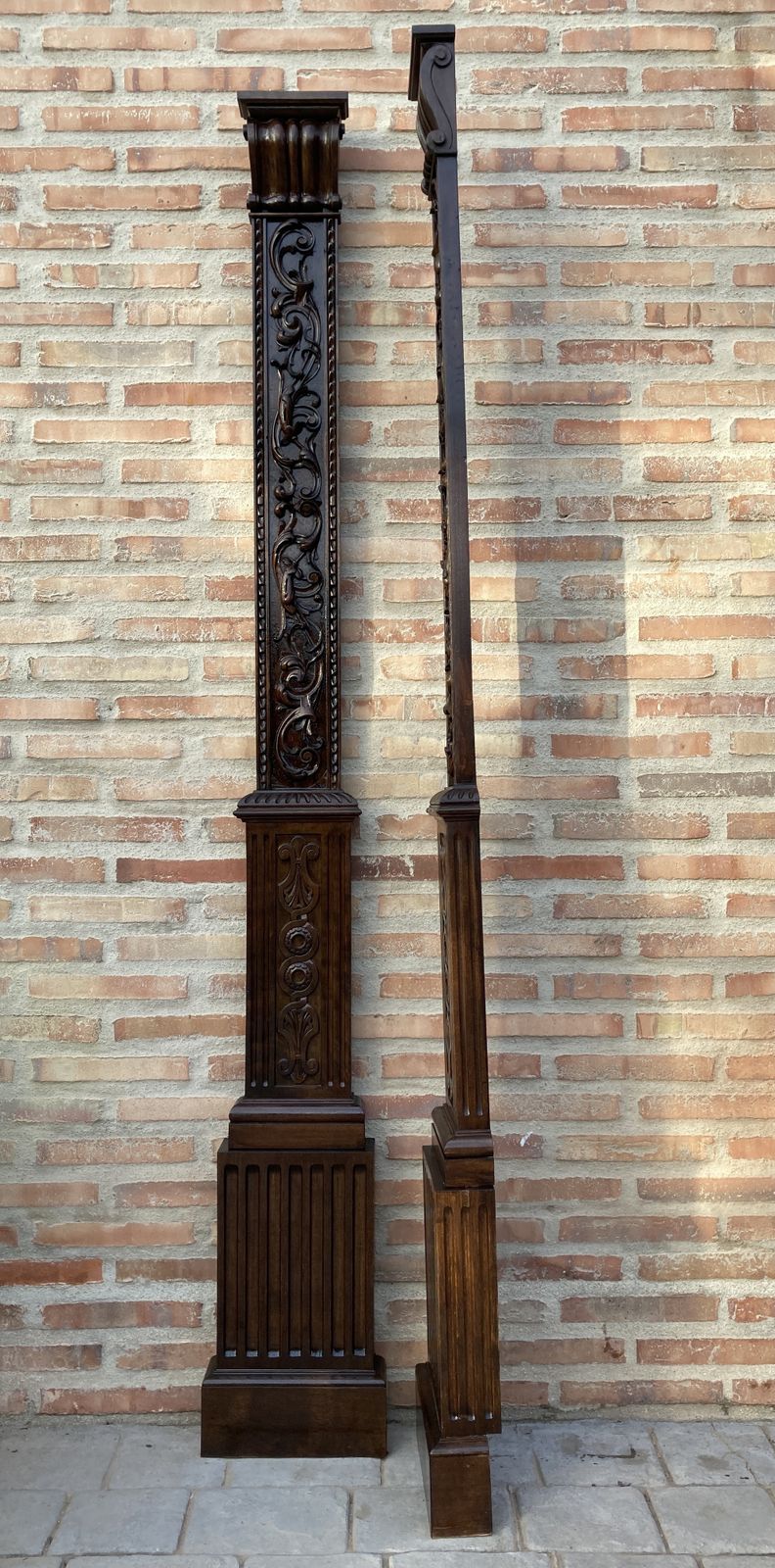 Home Decor Pair Of Carved Oak Panels photo