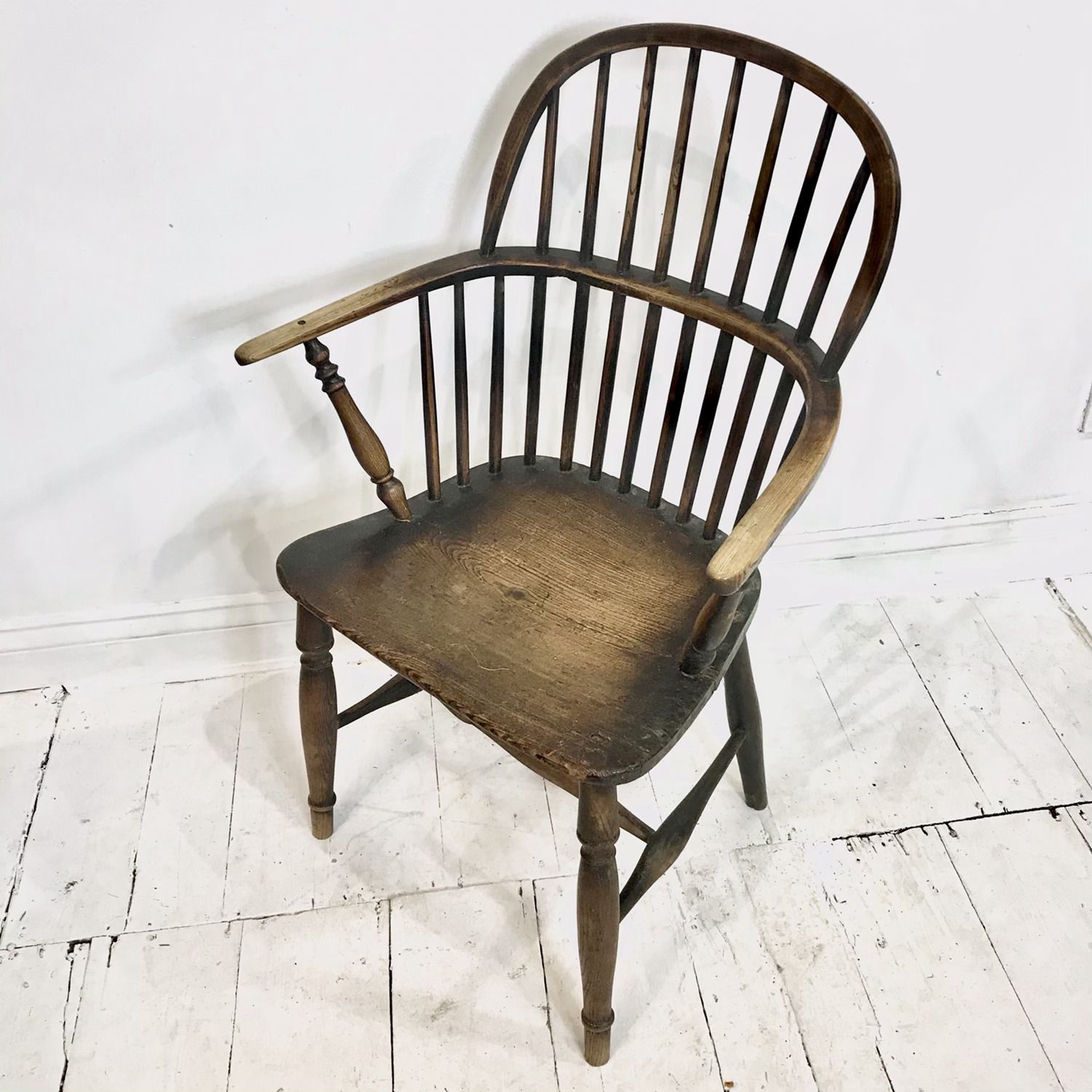 West Country Elm And Ash Hoop Back Armchair C1800 1820 photo vinterior