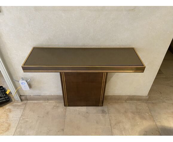 Wall Console With Coppered And Golden Metal, Belgium, 1970 photo 680.0