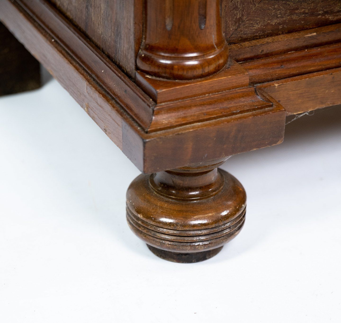 photo furniture Glass Cabinet Of Light Walnut, In Great Antique Condition From The 1880s.
