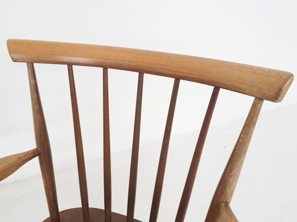 Scandinavisch Moderne Fauteuils Met Spijlenrugleuning, Ca. Jaren 1960 photo vintage