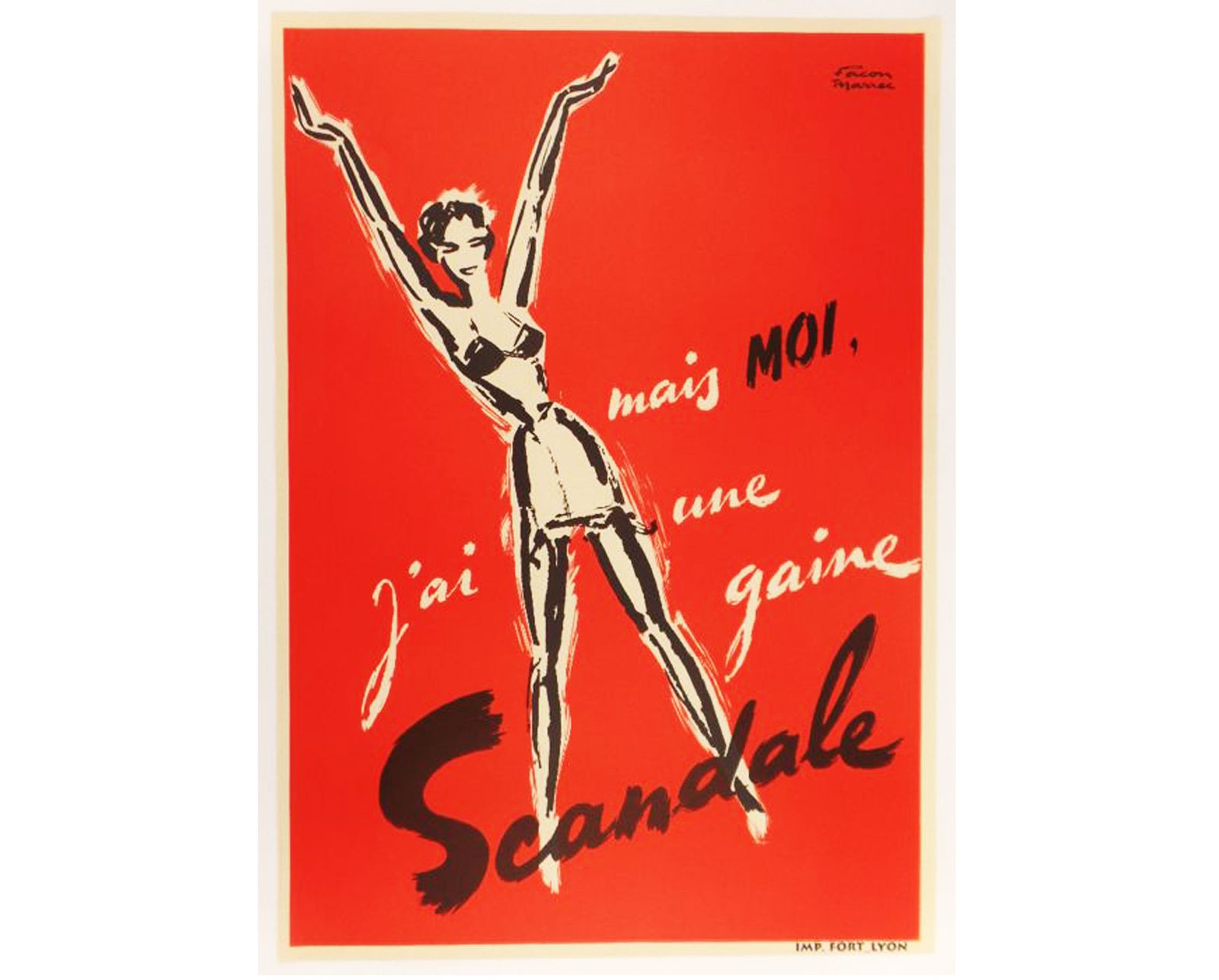 Original Vintage Facon Marrec Mais Moi, J'ai Une Gaine Scandale 1950s