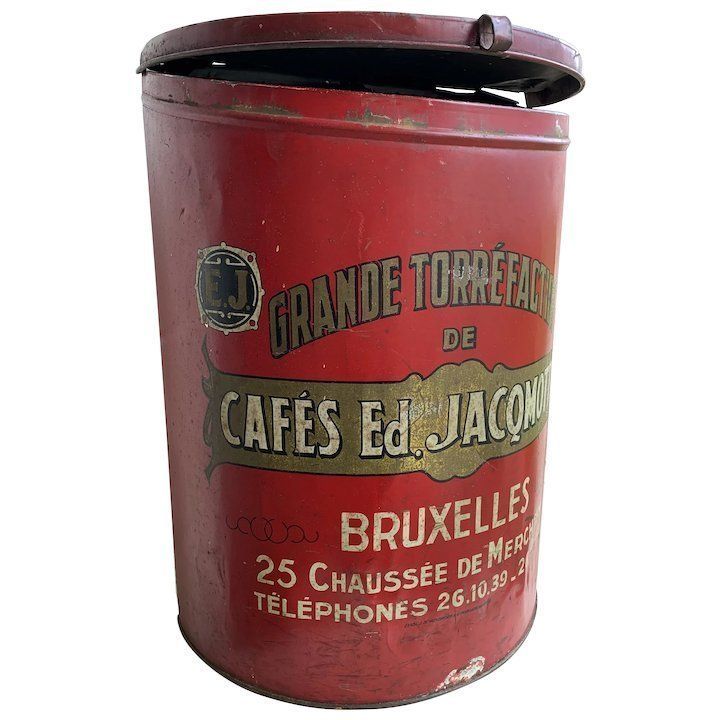 1920s Belgian Coffee Sales Tin photo furniture