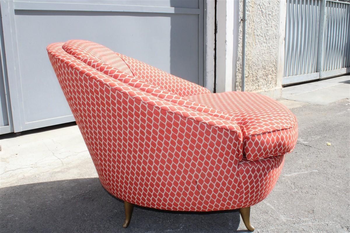 photo for sale Isa Bergamo Gio Ponti Armchair Made In Italy 1950s Original Fabric