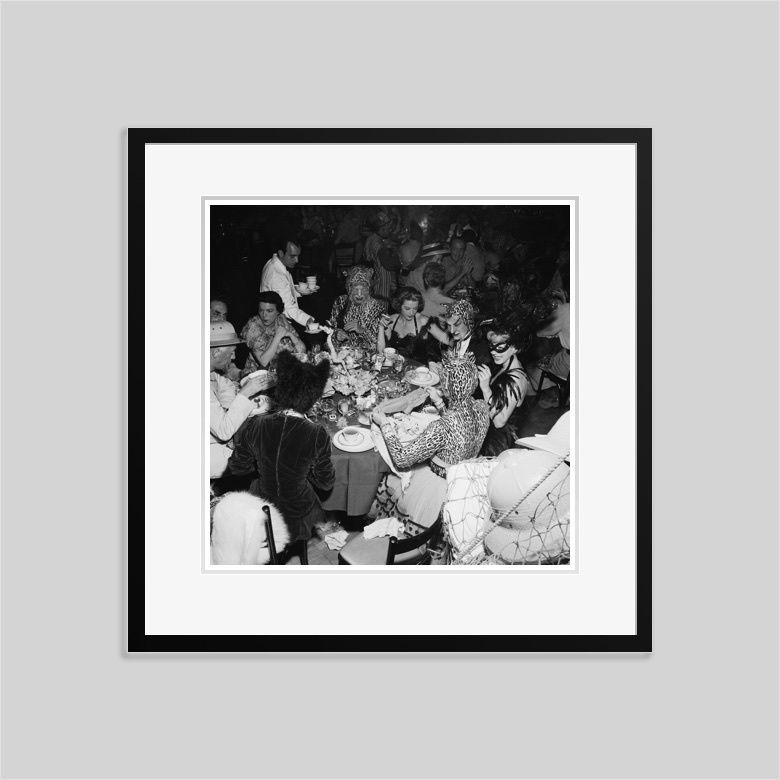 Slim Aarons 'Safari Party' 1950 Silver Gelatin Print Framed In Black
