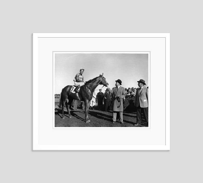Slim Aarons 'Belmont Winner' 1953 Archival Pigment Print Framed In White