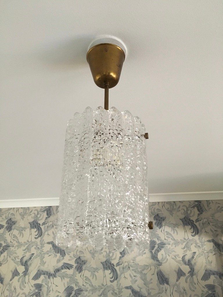 Orrefors Textured Glass Pendant By Carl Fagerlund photo furniture