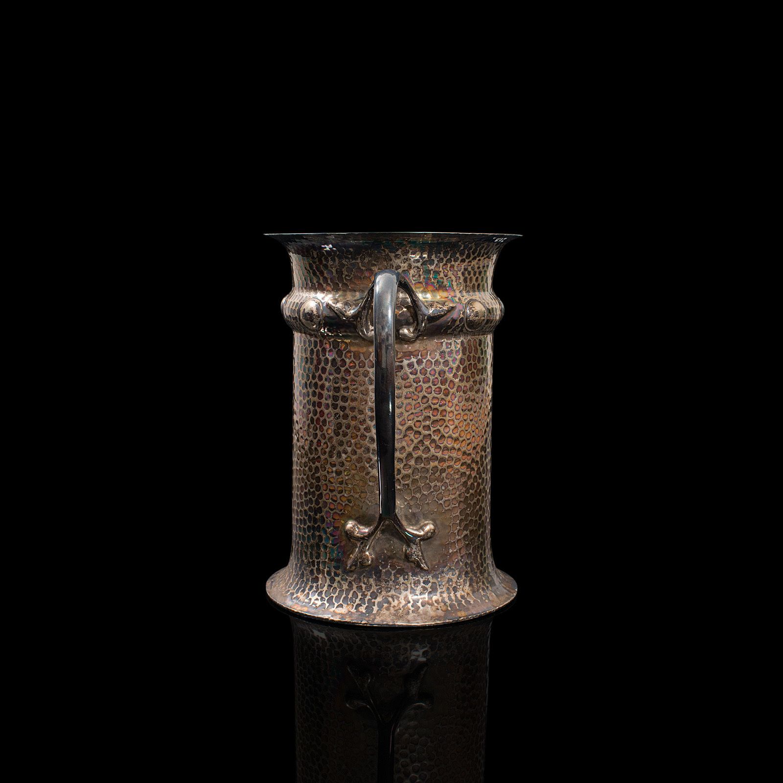 Antique Tankard, English, Silver Plate, Jug, Vase, Art Nouveau, Victorian, 1900 photo vintage