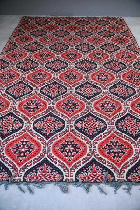 Textiles Red Eastern Wool Turkish Flatweave Rug photo
