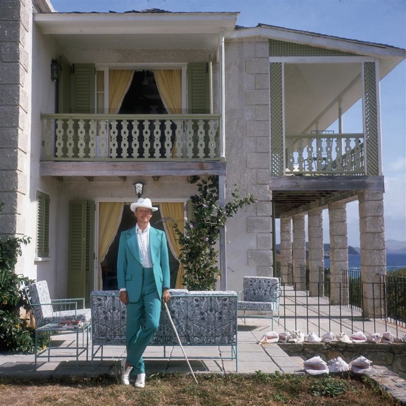 Slim Aarons 'Colin Tennant' 1973 C Type Print Framed In Black photo furniture