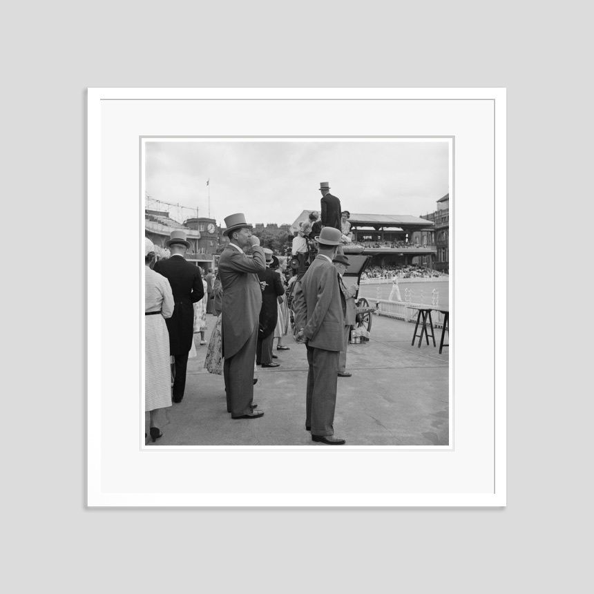 Slim Aarons 'Eton V Harrow' 1955 Silver Gelatin Print Framed In White