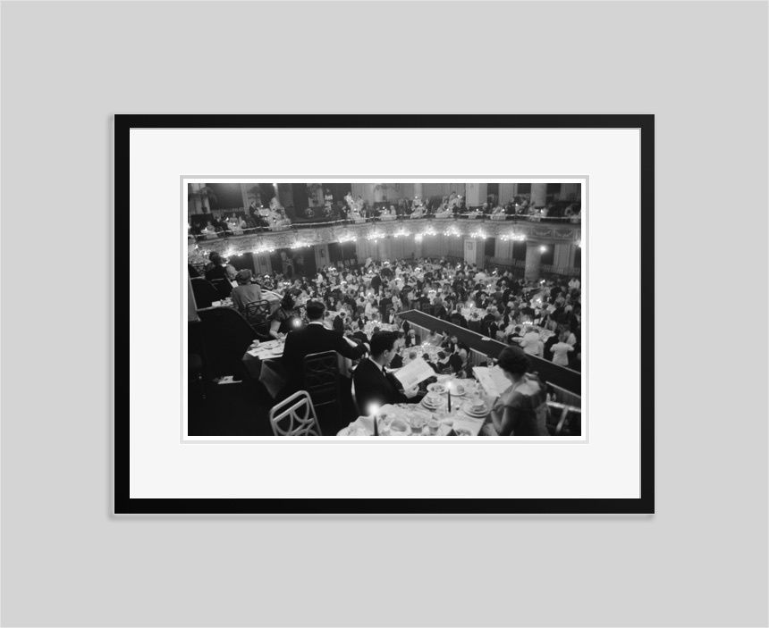 Slim Aarons 'Fashion Show' Circa 1955 Silver Gelatin Print Framed In Black