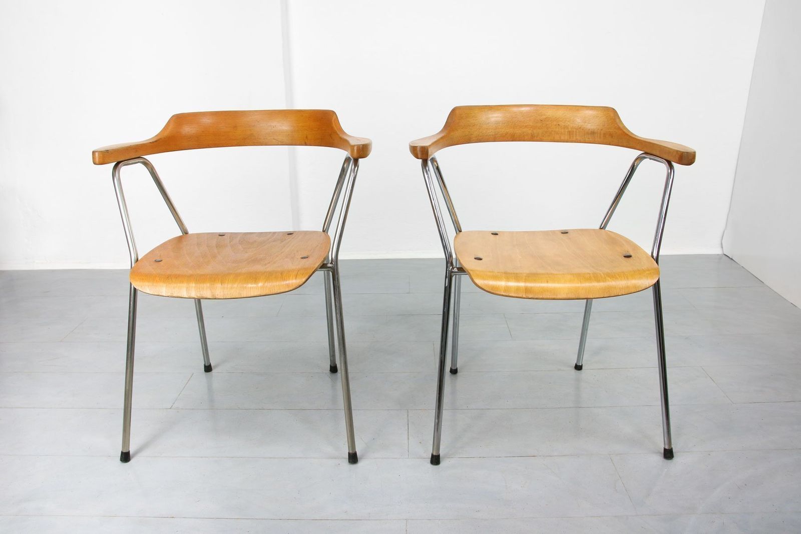 Furniture Mid Century 4455 Dining Chairs By Niko Kralj For Stol Kamnik, Set Of 2 photo