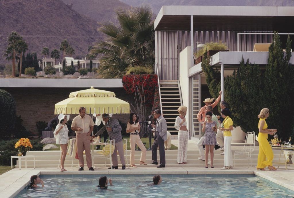 Slim Aarons 'Poolside Party' 1970 Oversize Unframed C Type Print