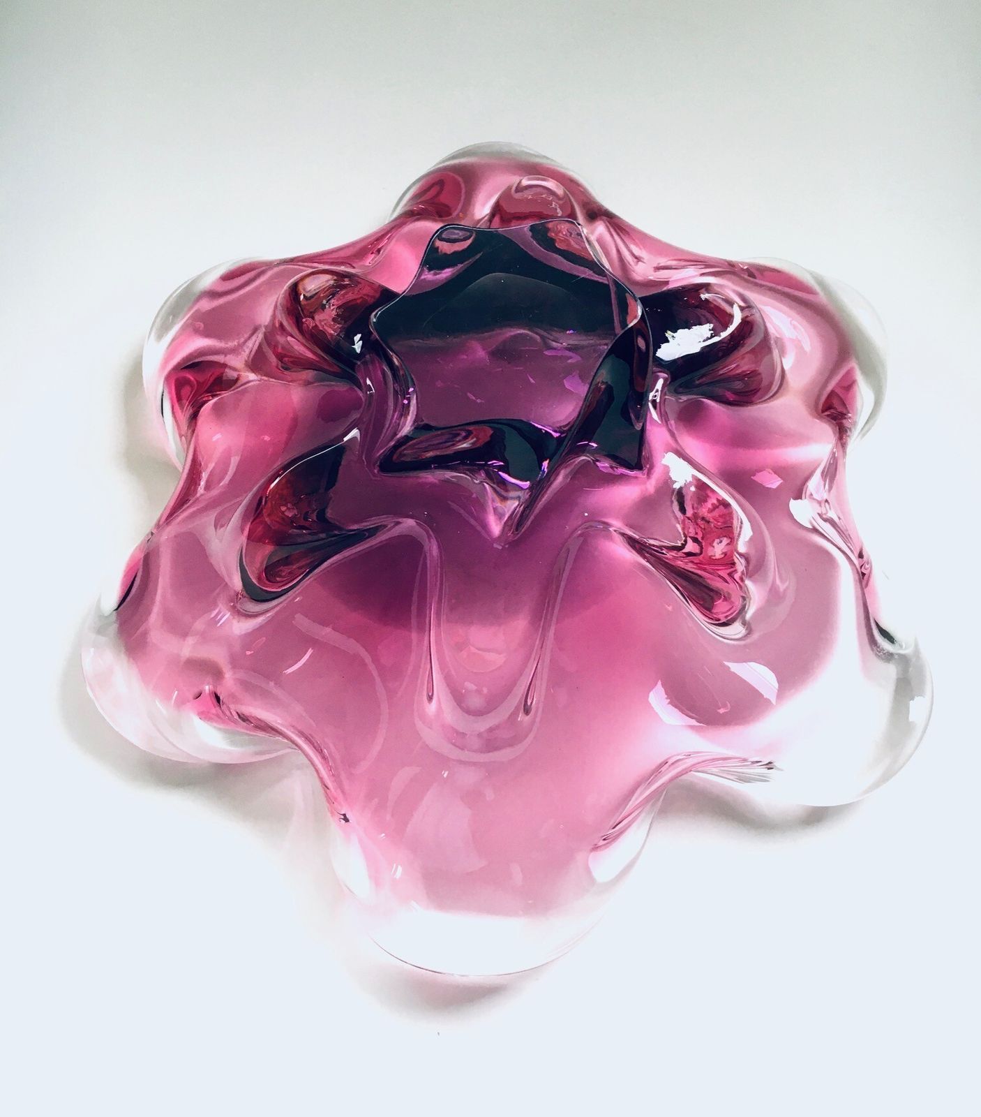 Bohemia Art Glass Bowl By Jozef Hospodka For Chribska Glassworks, Czechoslovakia 1960s photo buy