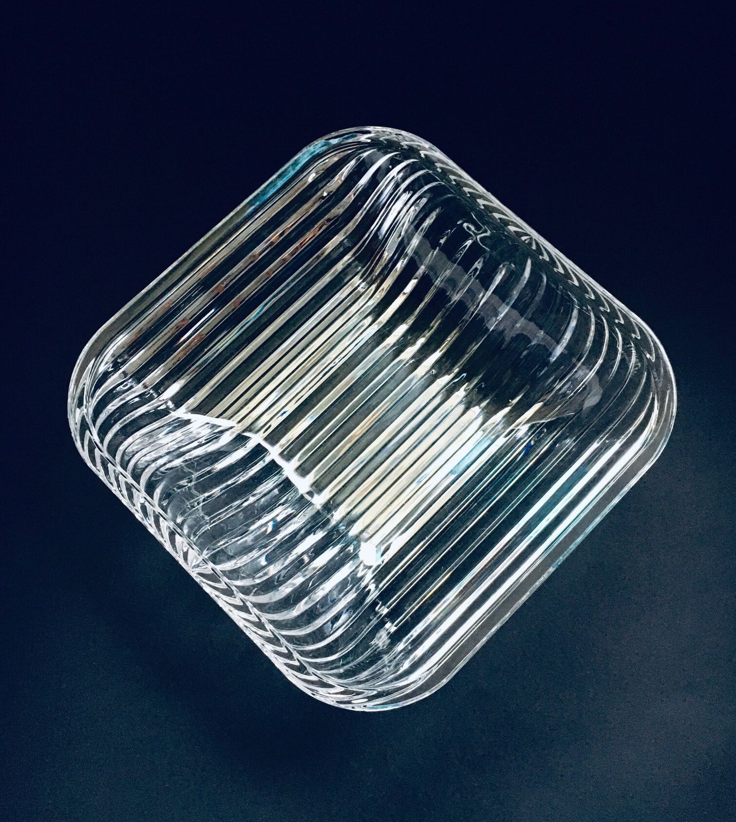 Mid Century Modern Design Xl Kristallen Kunstglazen Schaal, Bohemia Tsjecho Slowakije, Ca. Jaren 1960 photo for sale