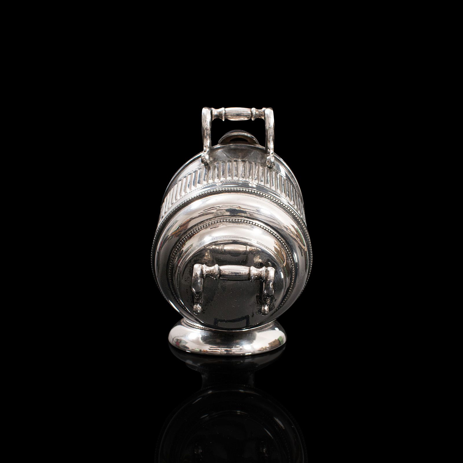 photo furniture Antique Salt Cellar, English, Silver Plate, Server, Miniature Scuttle, Victorian
