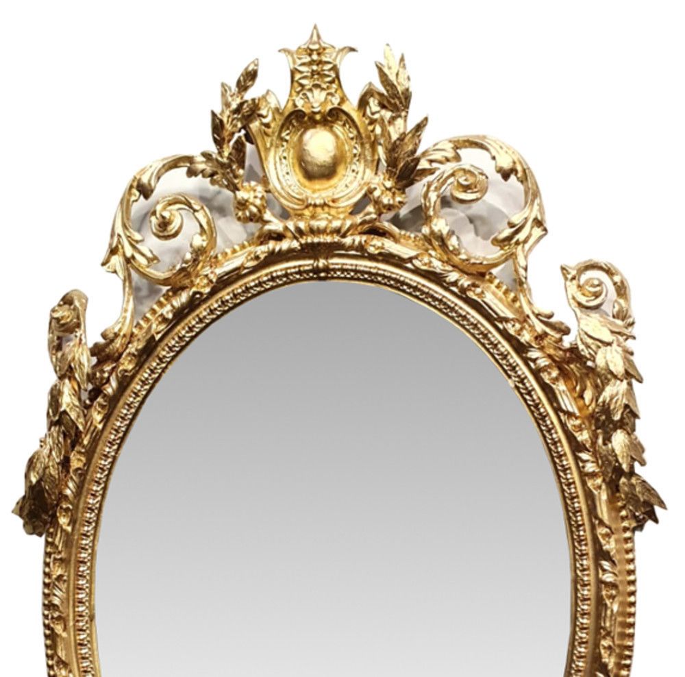 19th Century Oval Girondole Hall Or Pier Mirror photo furniture