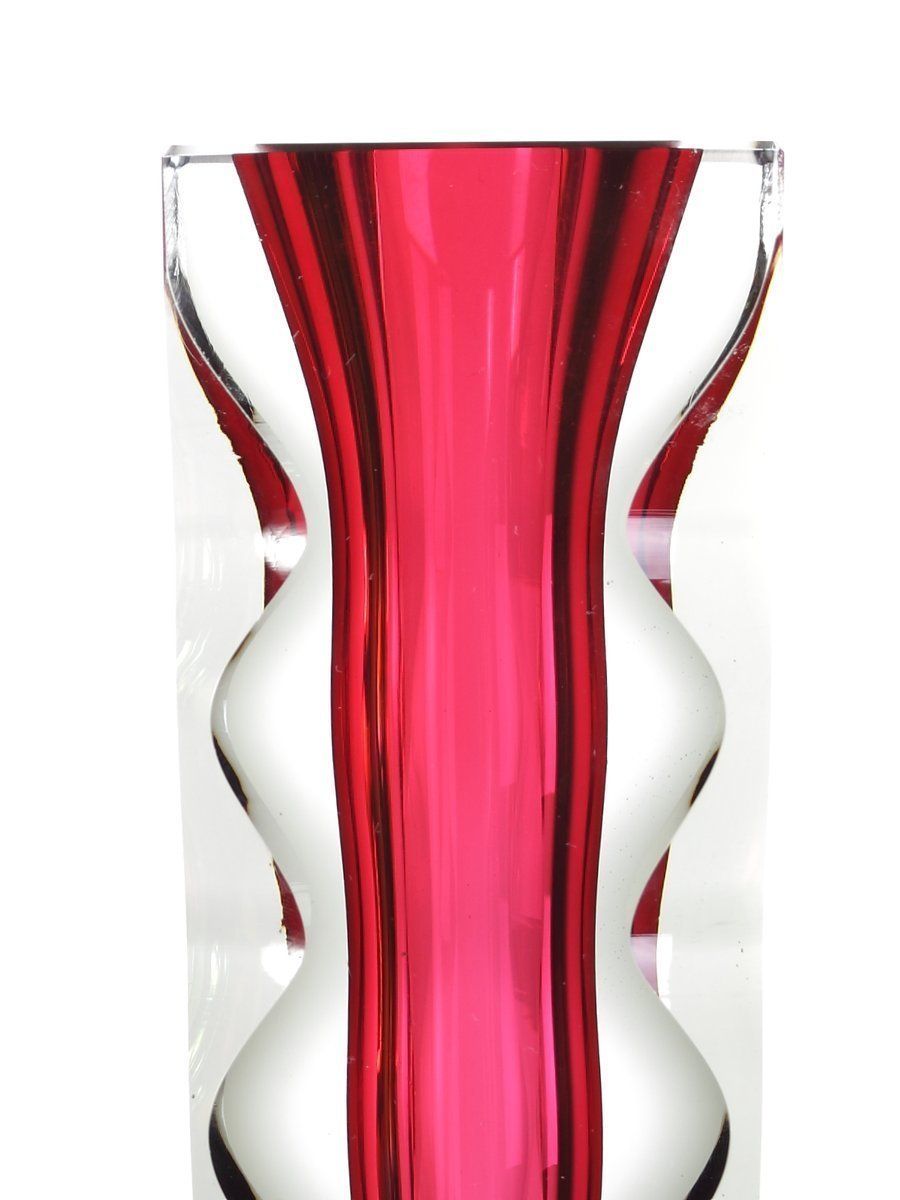 Mid Century Czech Bohemian Glass Exbor Vase By Oldrich Lipsky For Novy Bor photo for sale