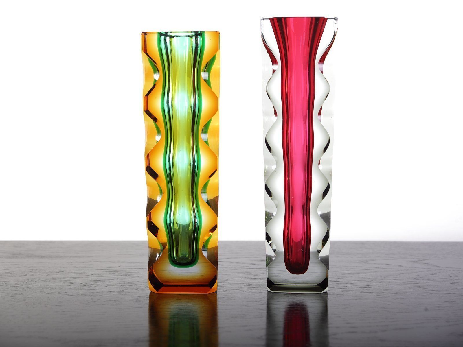photo vinterior Mid Century Czech Bohemian Glass Exbor Vase By Oldrich Lipsky For Novy Bor