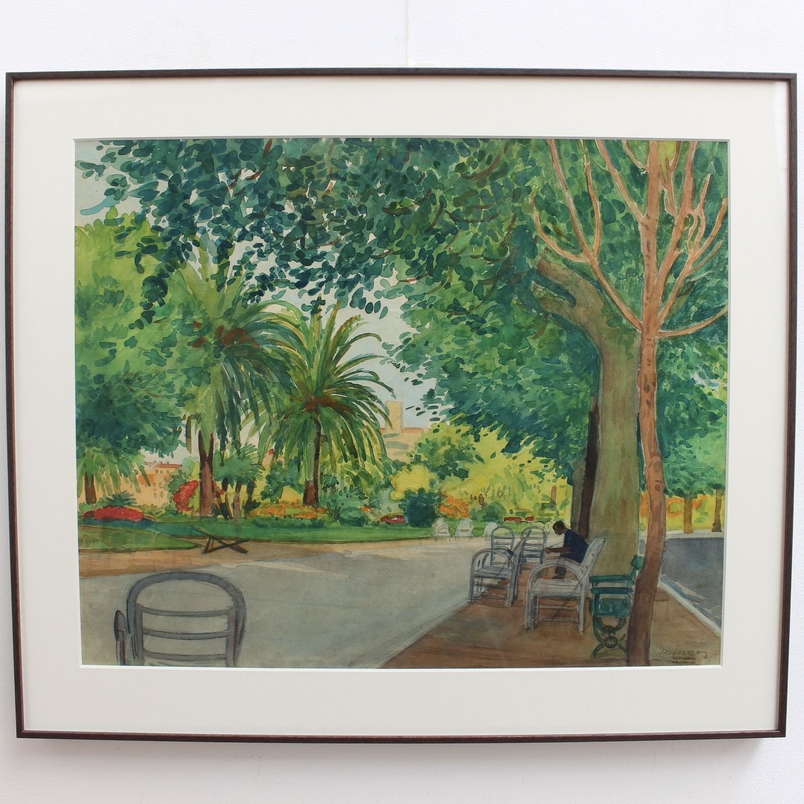 A View Of The Park In Menton By Tony Minartz (Circa 1930s)