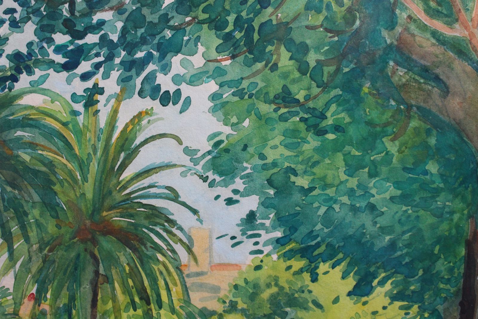 photo furniture A View Of The Park In Menton By Tony Minartz (Circa 1930s)