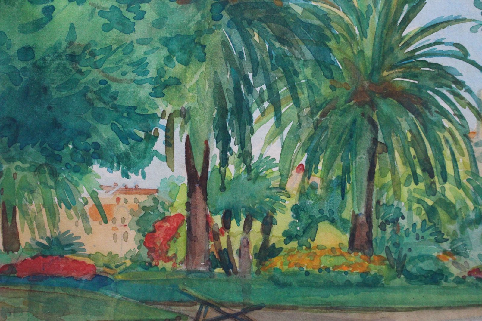 Art A View Of The Park In Menton By Tony Minartz (Circa 1930s) photo