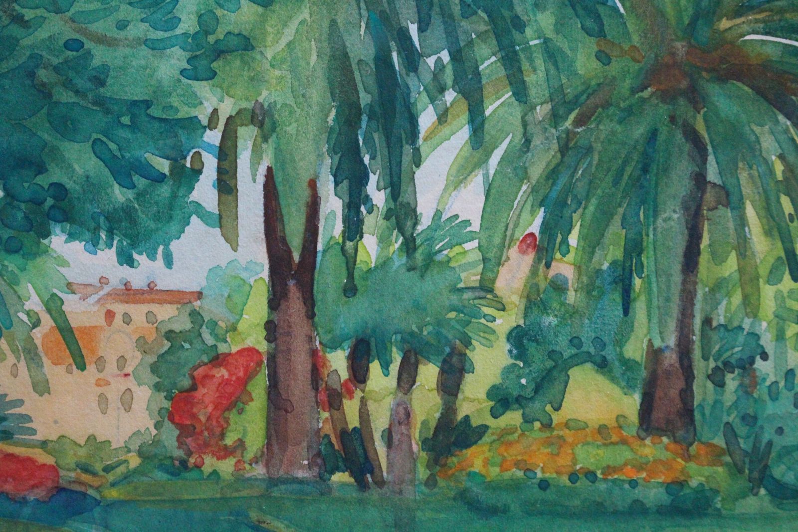 1950.0 A View Of The Park In Menton By Tony Minartz (Circa 1930s) photo