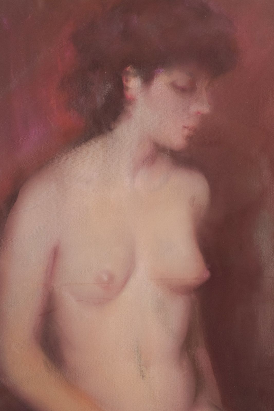 Ingelijste En Gesigneerde Pastel Van Een Naakt photo for sale