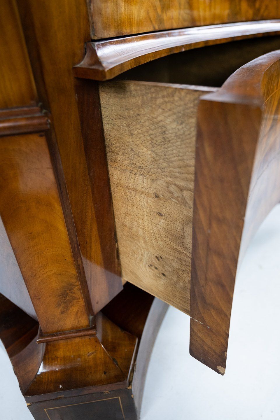 photo furniture South German Chest Of Drawers Made In Mahogany With Marquetry, From The 1840s.