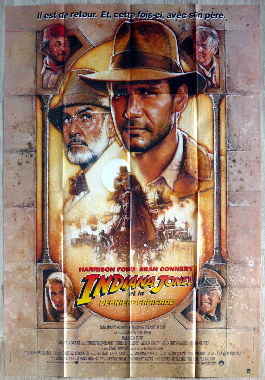 Movie Poster  "Indiana Jones And The Last Crusade" Steven Spielberg, Sean Connery photo furniture