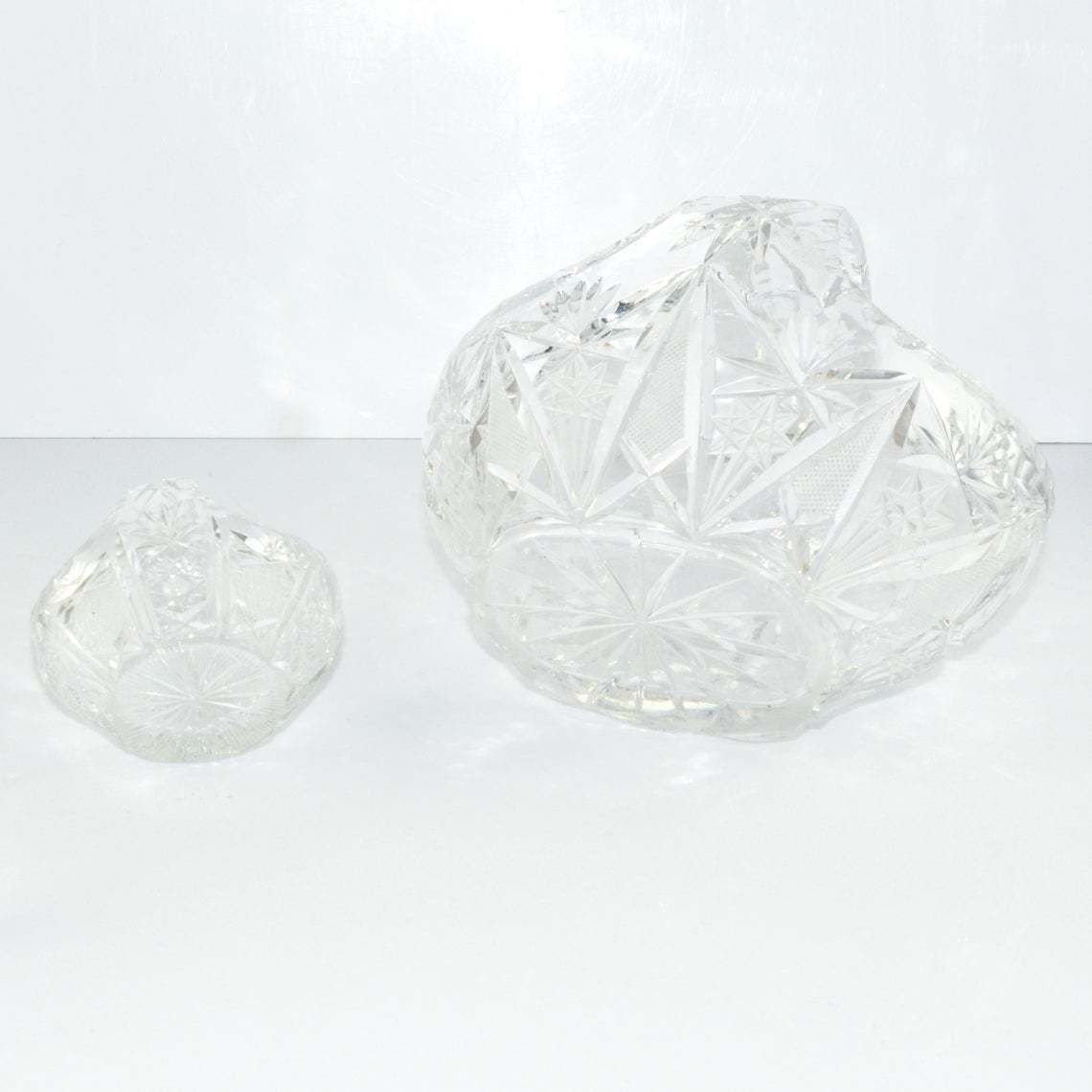 A Pair Of Crystal Baskets Huta Szkła Julia, Poland, 1980s photo 125.0