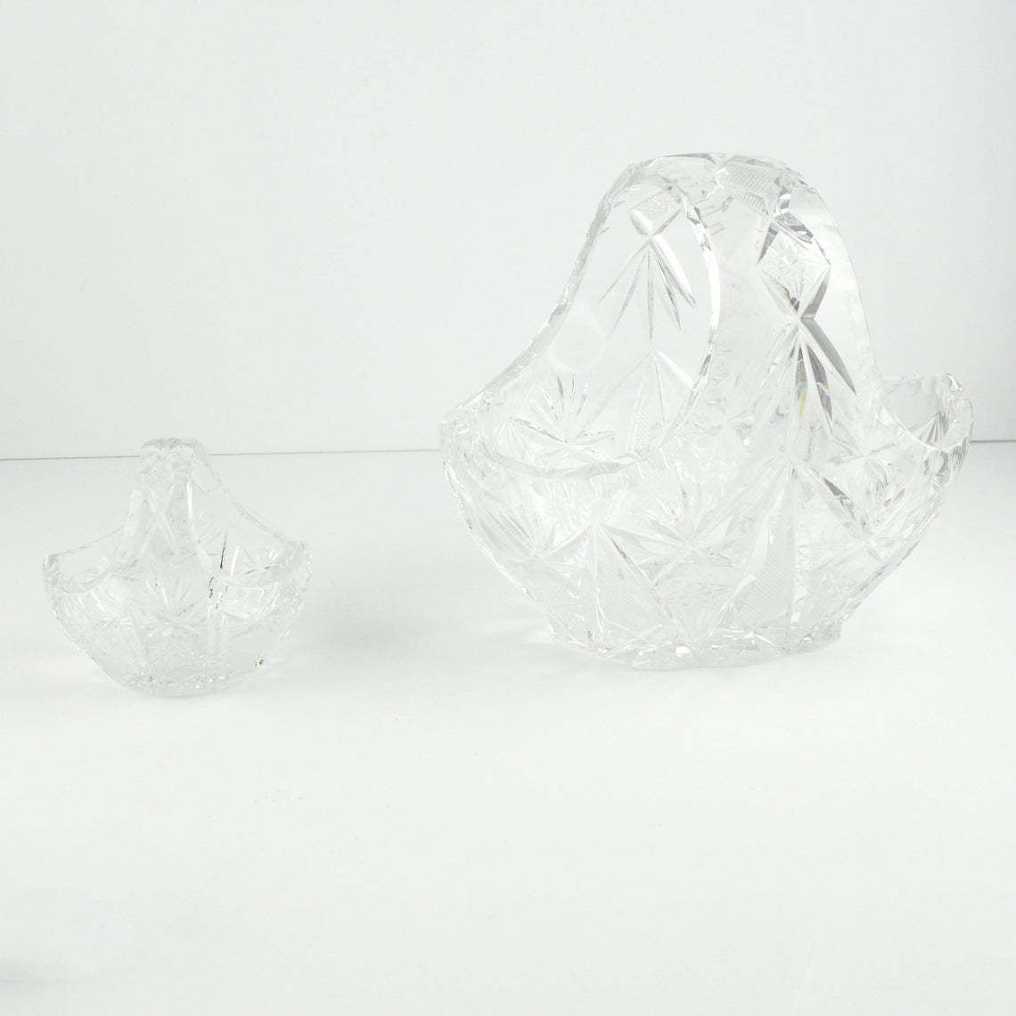 photo furniture A Pair Of Crystal Baskets Huta Szkła Julia, Poland, 1980s