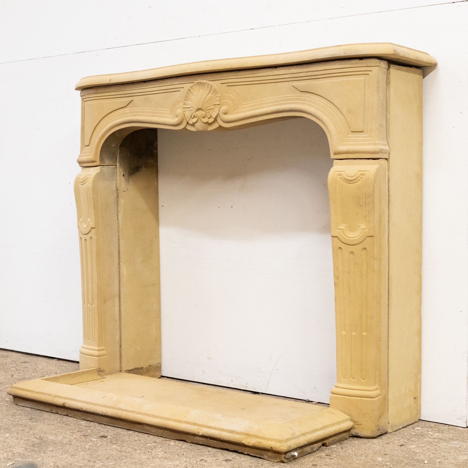 Reclaimed Stone French Style Louis Chimneypiece With Hearth photo buy