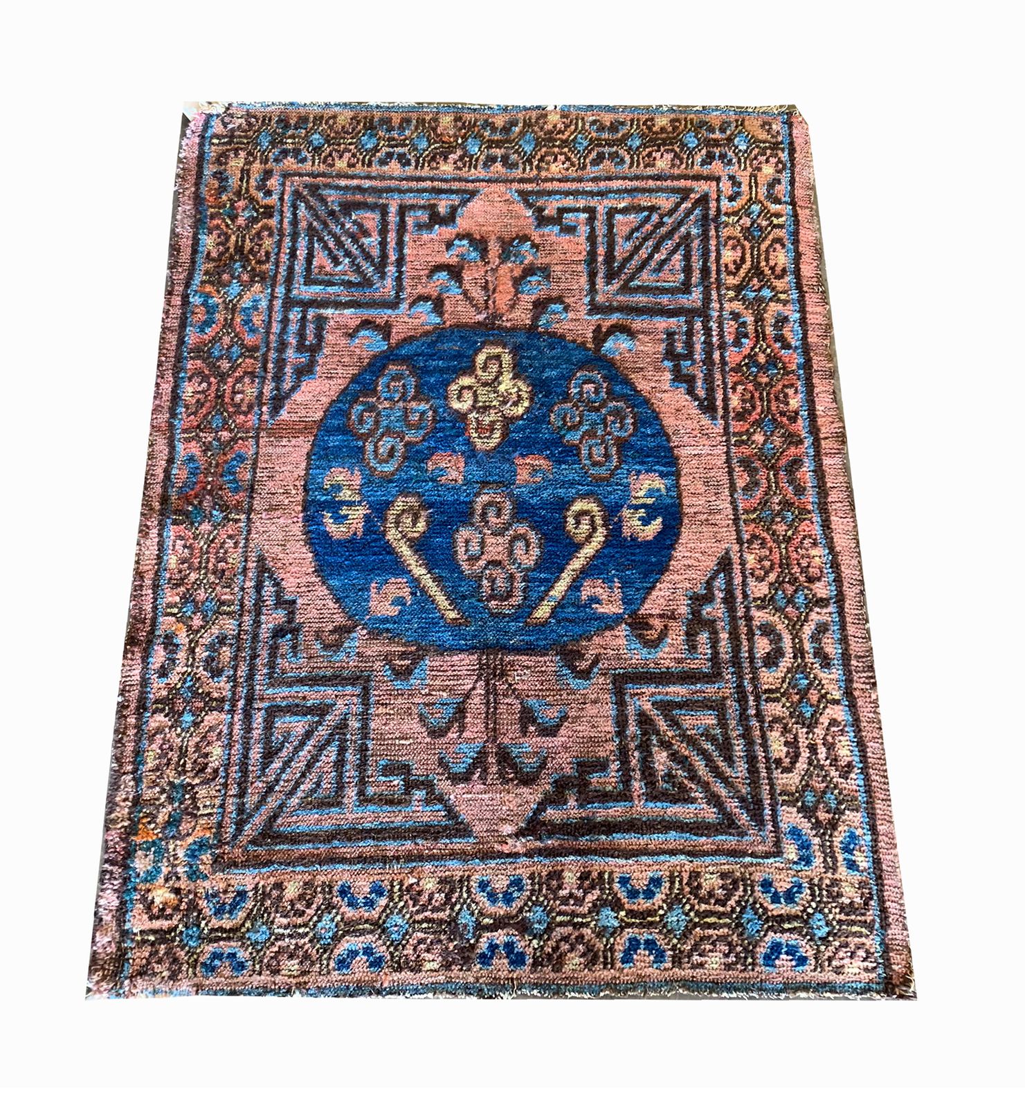 Handwoven Antique Rugs Rust Khotan Rug 74x94 Cm photo furniture