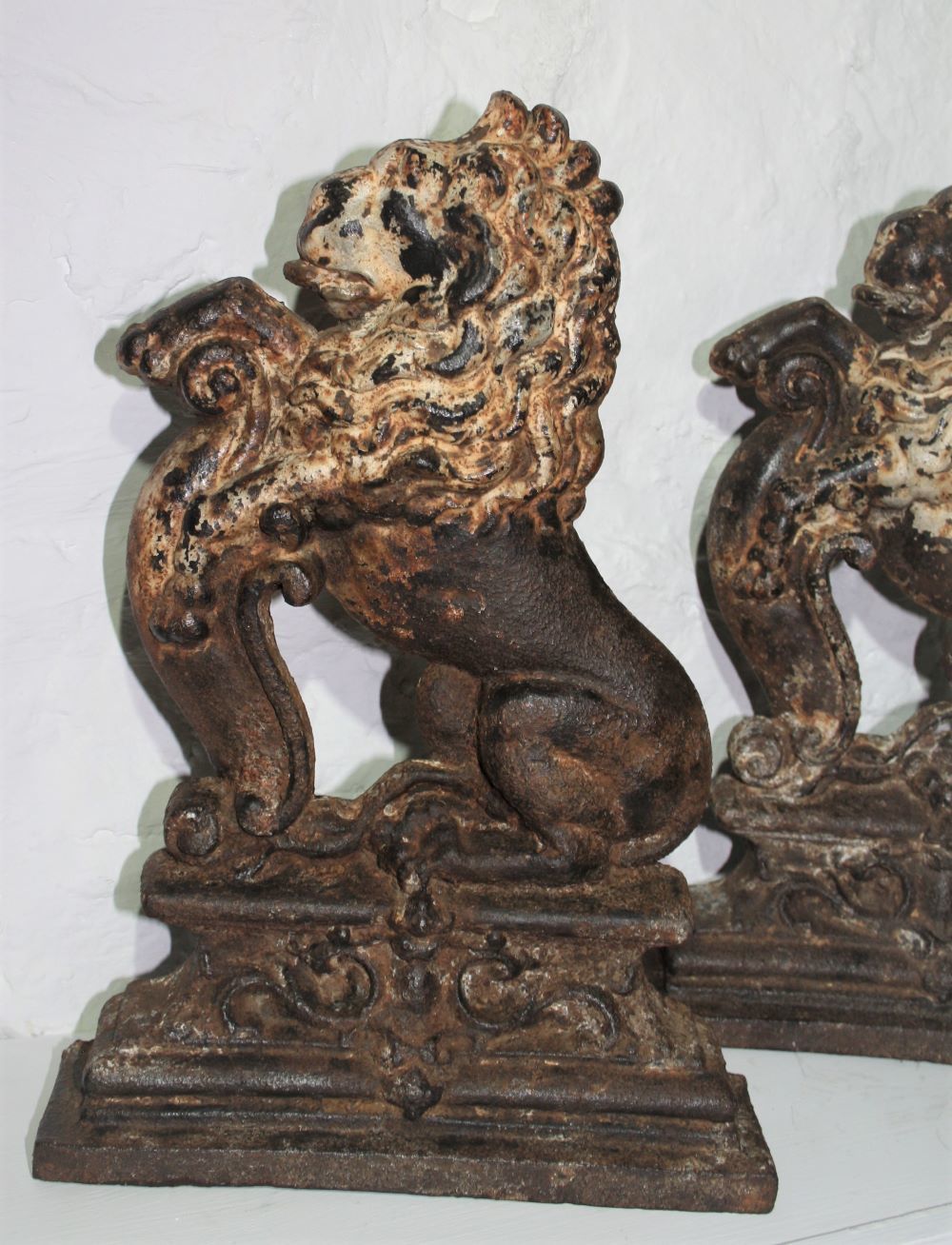 Cast Iron Door Stop | Rampant Lions | Shelf Art | Victorian Door Porters photo 375.0