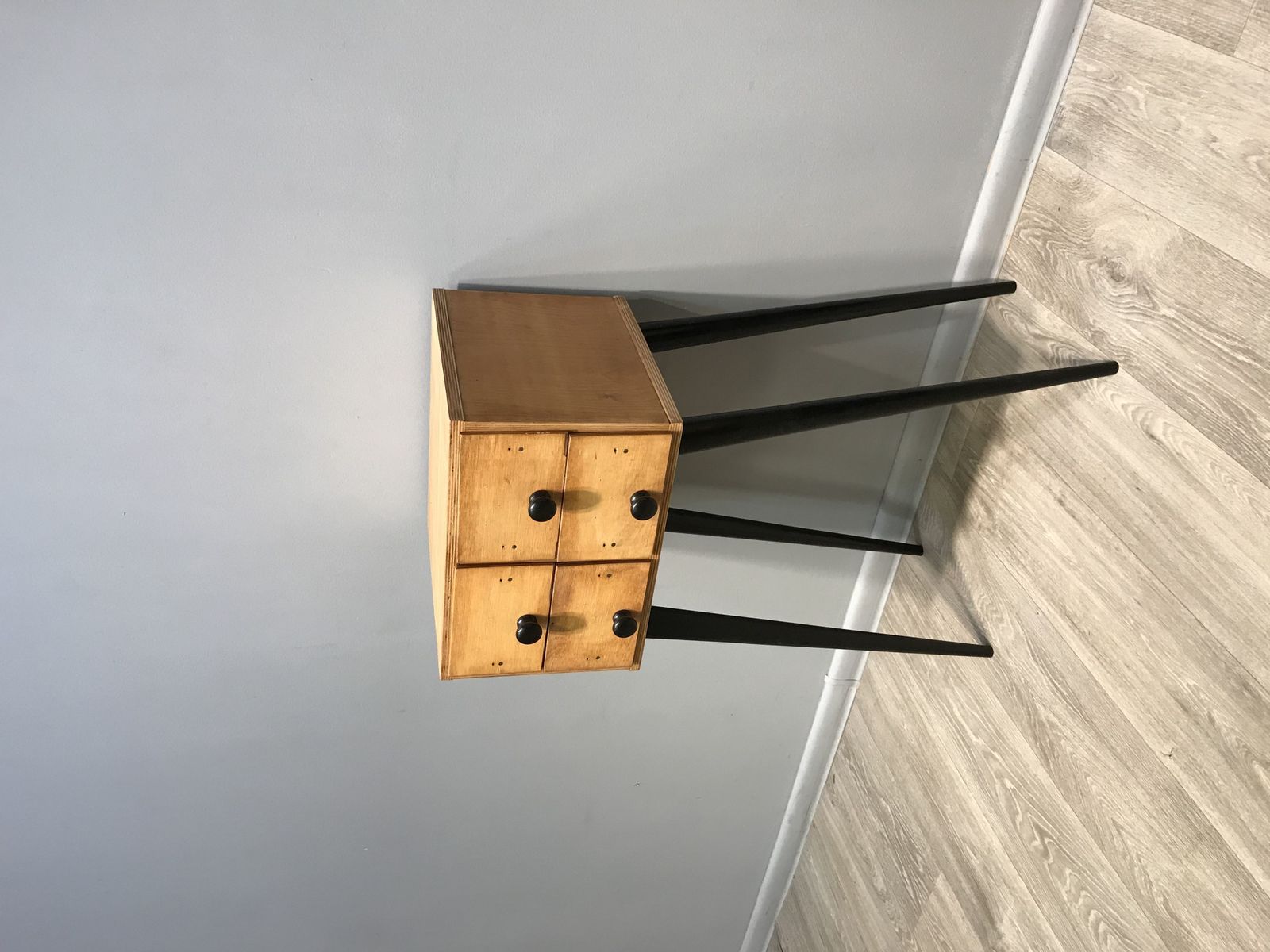 Vintage Four Drawer Cabinet In Wood 1980 photo for sale