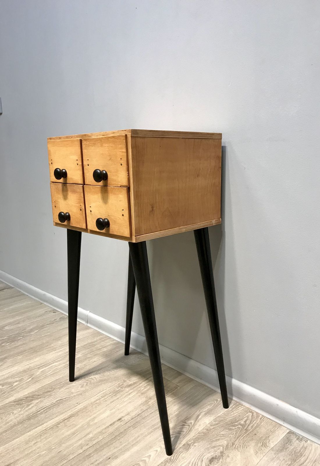Vintage Four Drawer Cabinet In Wood 1980 photo Furniture